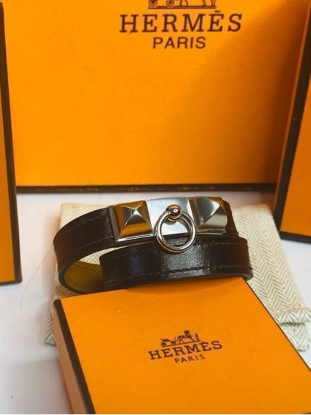 🛍️Hermès Authentic Rivale Double Tour Bracelet in size T2 (small) NWT